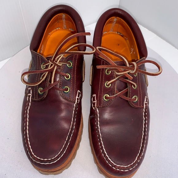 timberland 3 eye burgundy